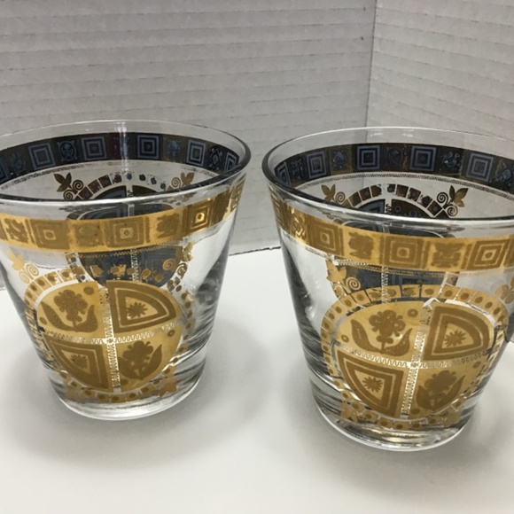2 Vintage Culver Coronet mid century modern old fashioned tumbler glassware - Picture 10 of 14